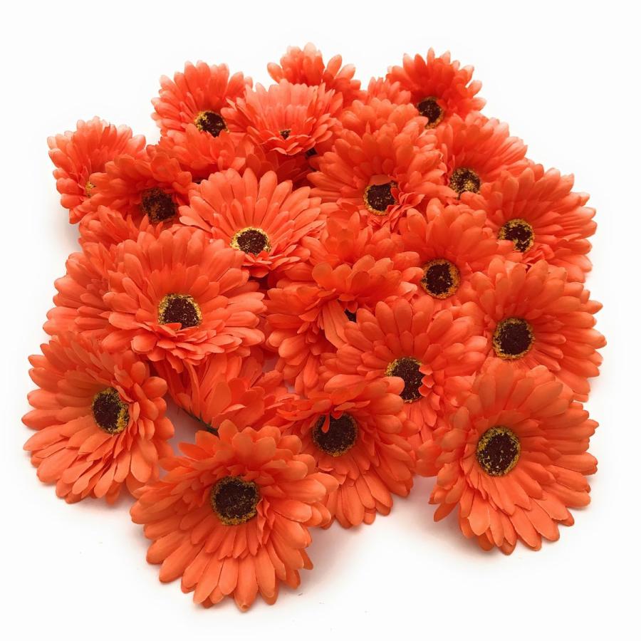 造花 ガーベラ 花のみ 10センチ 30個 オレンジ Nya1026c0 ノイシュタットyahoo 店 通販 Yahoo ショッピング