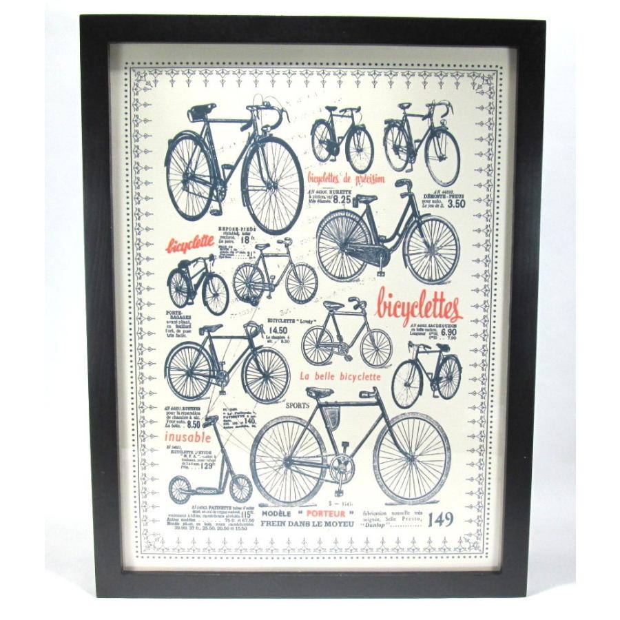 ポスター ビンテージ風 レトロ 自転車 布画 黒枠 フレーム入り Nya5305c036 ノイシュタットyahoo 店 通販 Yahoo ショッピング