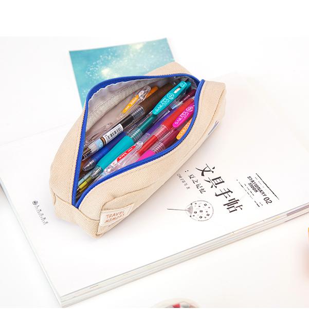 ペンケース バイカラー 綿麻製 ワンポイントイラスト ベージュ Nyb1843c010 ノイシュタットyahoo 店 通販 Yahoo ショッピング