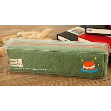ペンケース バイカラー 綿麻製 ワンポイントイラスト カーキ Nyb1844c010 ノイシュタットyahoo 店 通販 Yahoo ショッピング
