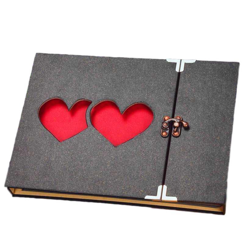 フォトアルバム ダブルハート 手作り用セット ブラック シンプル Nyb5069c030 ノイシュタットyahoo 店 通販 Yahoo ショッピング