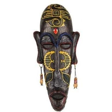 壁掛けオブジェ 古代アフリカ民族工芸風 カラフルマスク お面 C Nyb6847c054 ノイシュタットyahoo 店 通販 Yahoo ショッピング