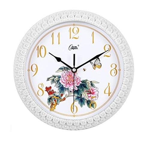 掛け時計 エレガント 牡丹の花 蝶々イラスト 丸型 ホワイト Nyb7633c028 ノイシュタットyahoo 店 通販 Yahoo ショッピング