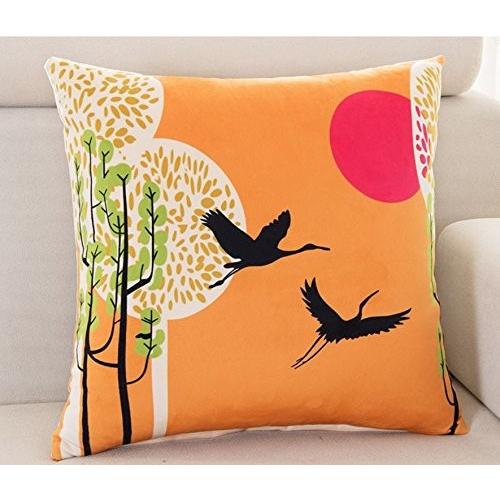 クッションカバー 純和風デザイン 太陽と鶴 (B) : nyc0355c032 : ノイ  