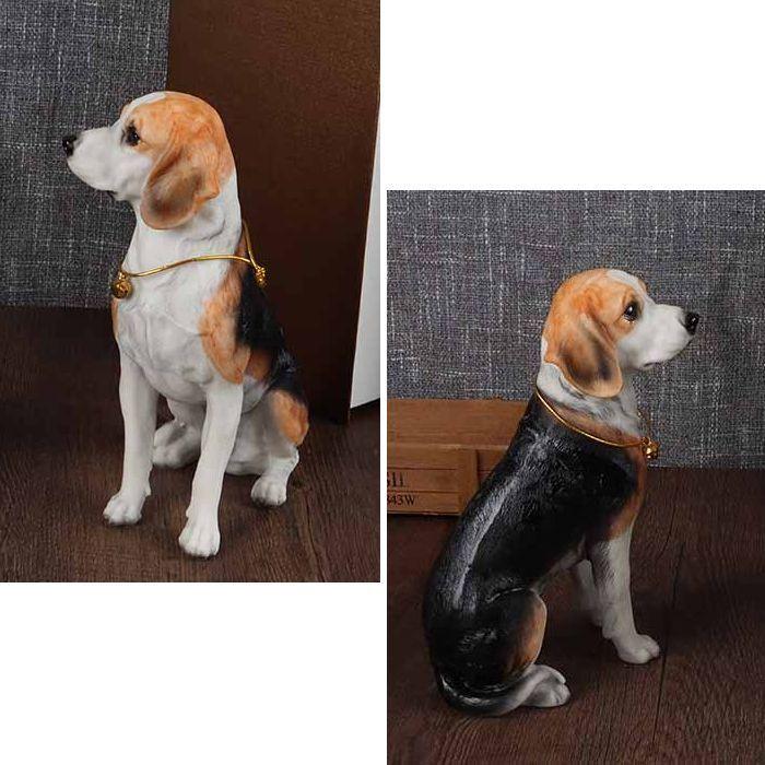 残りわずか 置物 リアルな犬 おすわりワンちゃん ビーグル Supplystudies Com
