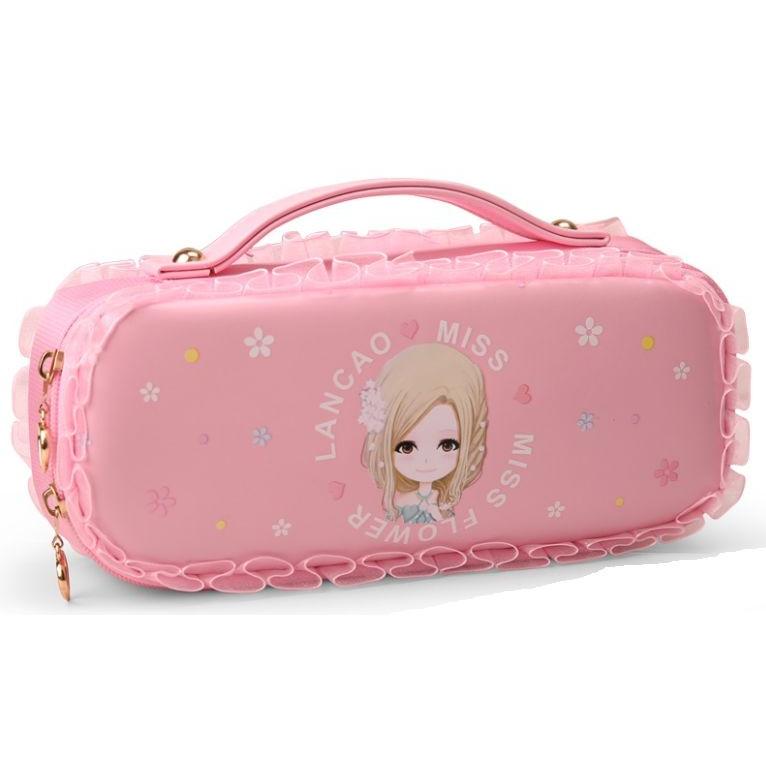 ペンケース ポーチ バッグ型 キュートな女の子 イラスト フリフリレース ピンク Nyc38c016 ノイシュタットyahoo 店 通販 Yahoo ショッピング