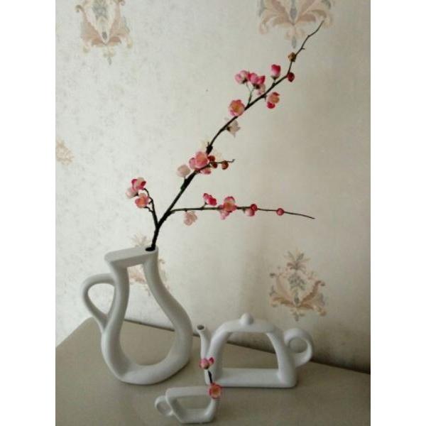 公式 一輪挿し フラワーベース オシャレな白いティーセットモチーフ 3個セット 高質で安価 Arnabmobility Com