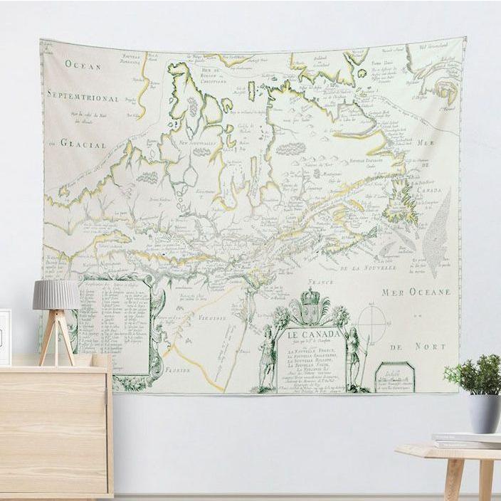 Web限定 マルチカバー タペストリー テーブルクロス 世界地図 アンティーク風 大サイズ Dタイプ 好評 Cervezasnazari Com