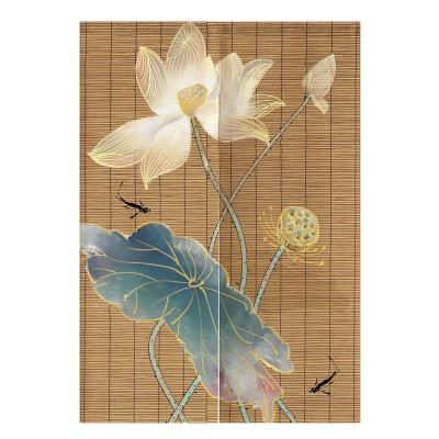 のれん すだれ風デザイン 蓮の花 和モダン ミディアム丈 白い花 鯉 Nyc5873c072 ノイシュタットyahoo 店 通販 Yahoo ショッピング