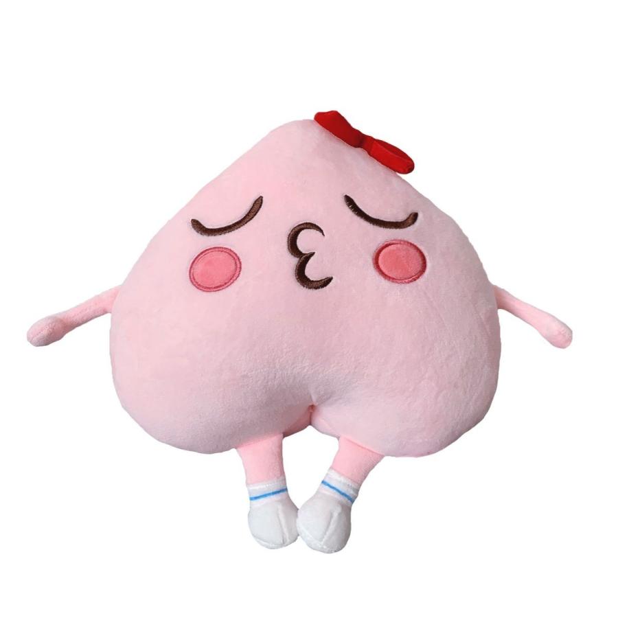 ぬいぐるみ 桃 かわいい表情 リボン付き 手と足 靴下 小サイズ 目を閉じた顔 Och21c0 ノイシュタットyahoo 店 通販 Yahoo ショッピング