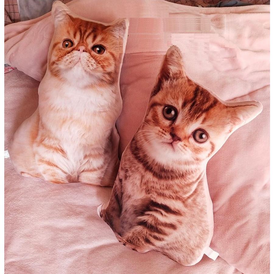 クッション リアル スリムなネコ ダイカット ベンガル 超激得sale スリムなネコ