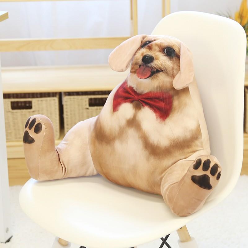 クッション 腰枕 リアル 足を伸ばして座る犬 プリント ダイカット リボン Sak0518c035 ノイシュタットyahoo 店 通販 Yahoo ショッピング