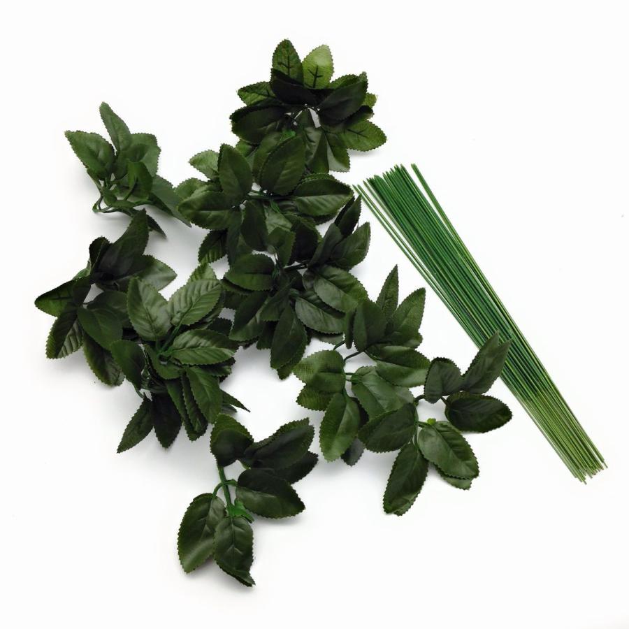 造花 葉っぱ 茎 インテリアグリーン フラワー用ワイヤー 30組セット 茎32cm Tmp2497c000 ノイシュタットyahoo 店 通販 Yahoo ショッピング