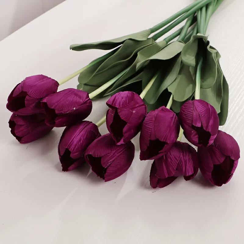 造花 チューリップ 10本 ダークパープル Tmp2771c011 ノイシュタットyahoo 店 通販 Yahoo ショッピング