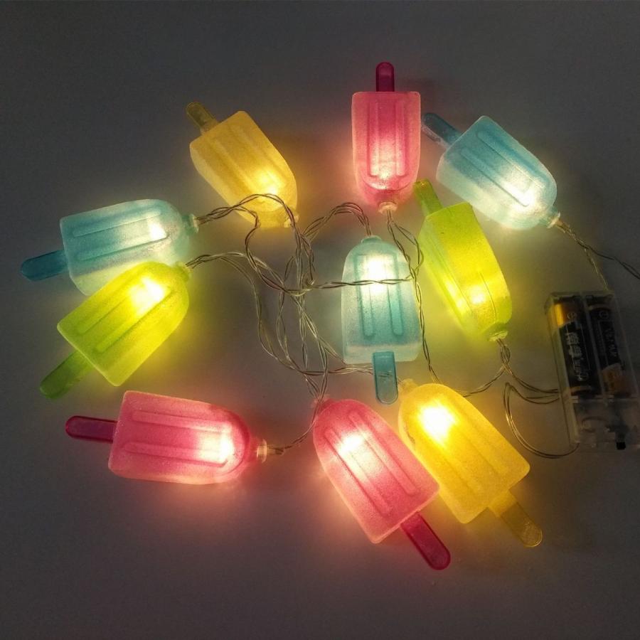 デコレーションライト LED 電球 オーナメント 10連 電池式 (アイスキャンディー)｜neustadt｜02