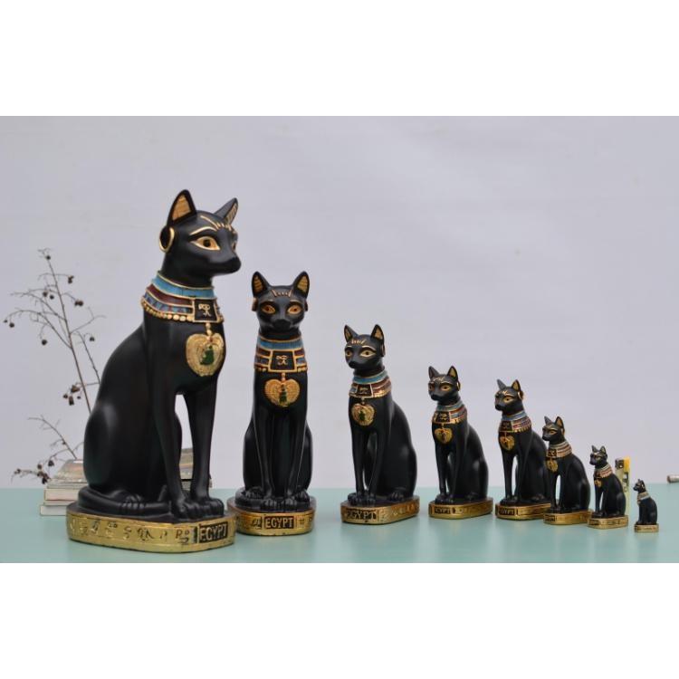 置物 古代エジプト 猫神風 民族調 黒猫 卓上サイズ (小) : ノイ 置物 古代エジプト 猫神風 民族調 黒猫 卓上サイズ (小) : ノイ
