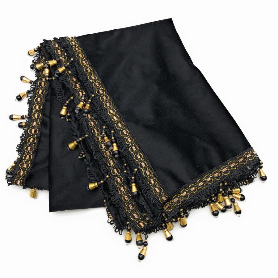 テーブルクロス ベロア風 ブラック 黒 ゴージャス タッセル付き 長方形b 140 0cm Tuc3761c085 ノイシュタットyahoo 店 通販 Yahoo ショッピング