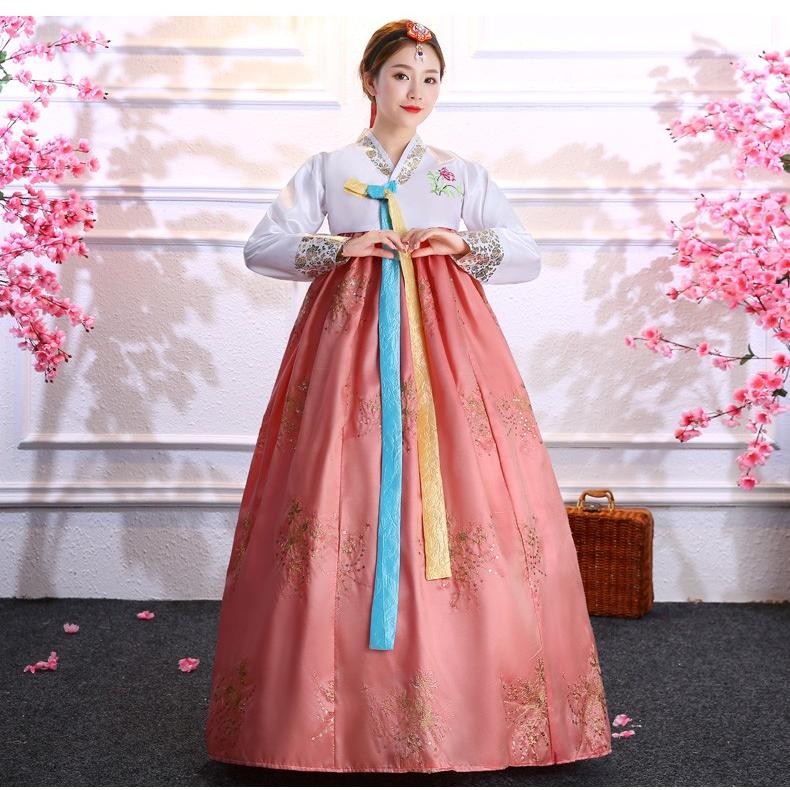 コスプレ チマチョゴリ 民族衣装 韓国風 民族衣装 ラメ ピンク 韓国風 ノイシュタット店 上下