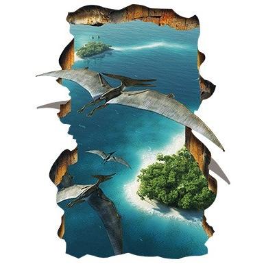 ウォールステッカー 割れた地面から覗く海 飛び出す恐竜 プテラノドン 3d風 Ykj1173c007 ノイシュタットyahoo 店 通販 Yahoo ショッピング