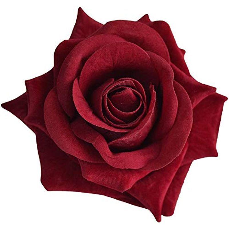 【NEW限定品】 薔薇のフラワーコサージュ ヘアコサージュ 収納ケース付(ダークレッド) ブローチ