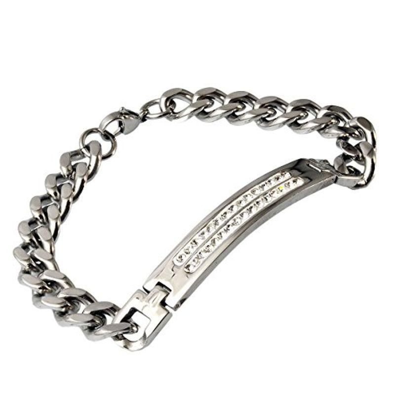 Blue Gemssurgical Stainless ステンレス チェーン ブレスレット バングル メンズ 重量感 存在感 シンプル A P6riol5cvz Cosbrapim Com Br