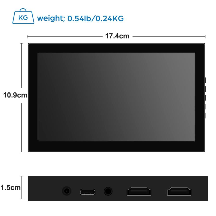 7インチ 小型 タッチモニター rtzc 薄型 軽量Raspbryi タッチ 7インチ 小型 タッチモニター rtzc 薄型 軽量Raspbryi タッチ