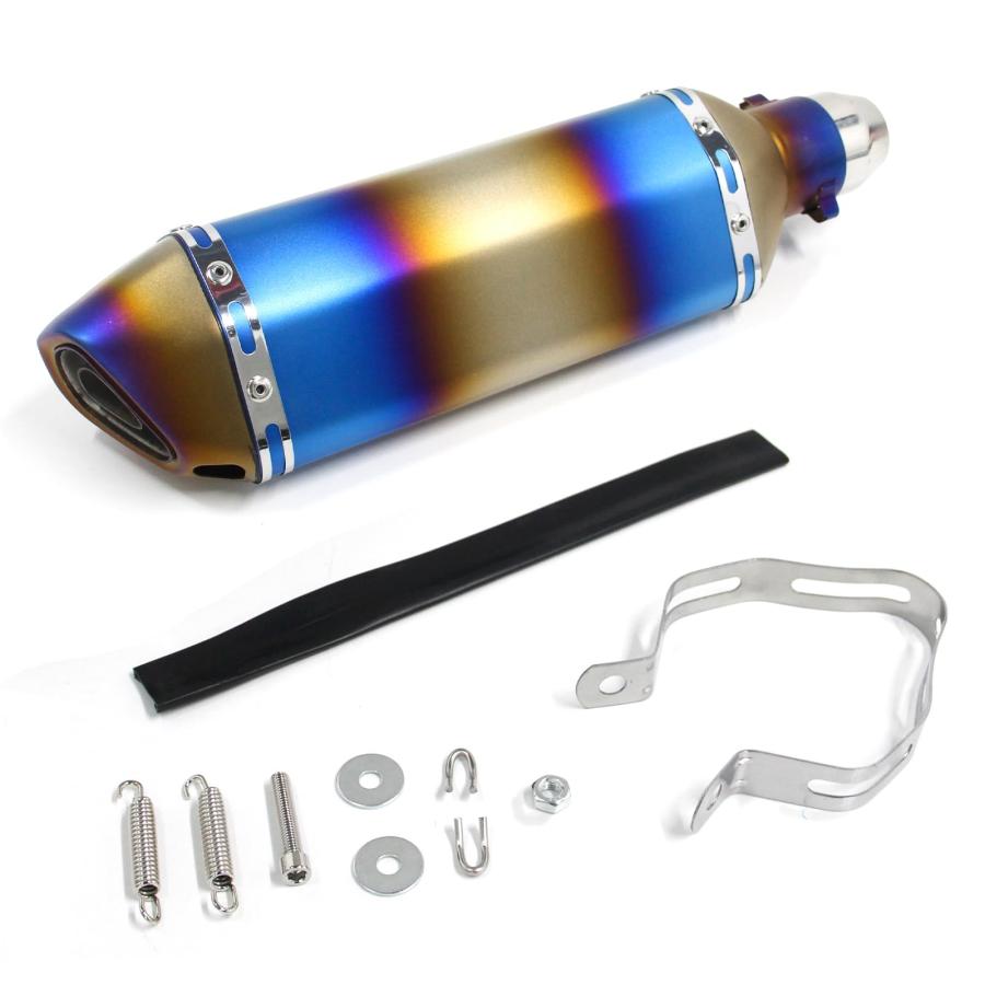 スリップオンマフラー38mm 50.8mm 汎用バイクサイレンサー 排気管 