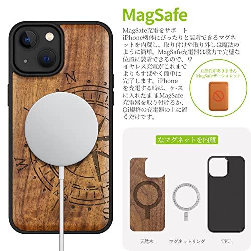 arveit Maafe マグセーフ 対応 ihone 14 ケース 木製 天然木+Uシリコンツーインワン アイフォン14 ケース（6.1インチ |  | 04