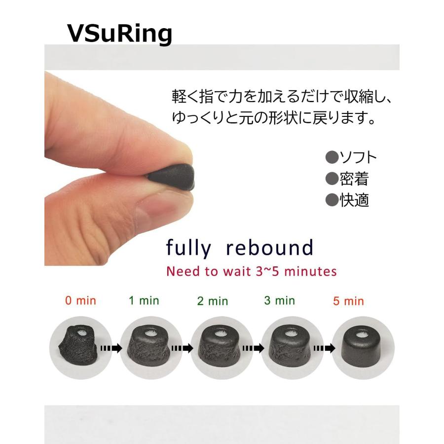 VuRin イヤーピース ソニー用 WF1000xm5 交換用 8個 低反発 VuRin イヤーピース ソニー用 WF1000xm5 交換用 8個 低反発