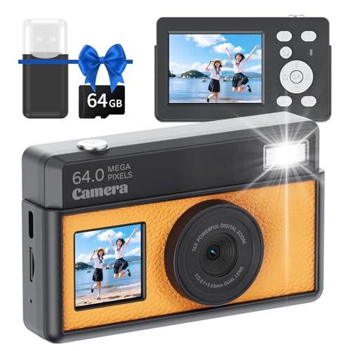 MMOR デジタルカメラ 4K 6400万画素「.8インチ＋1.4インチ」ips