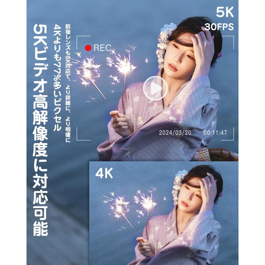 5K デジカメ スマホに送れる デジタルカメラ 4800万画素 30fps 5K デジカメ スマホに送れる デジタルカメラ 4800万画素 30fps