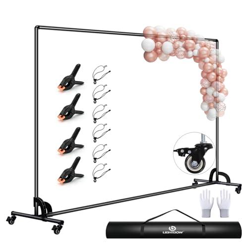 Lightdow 背景スタンド 撮影用 200×300cm キャスター式 背景バナースタンド 高い安定性 移動可能 太管径構造 写真撮影/ポートレート撮影 dow 背景スタンド 撮影用 00×300c キャスター式 背景バナースタンド
