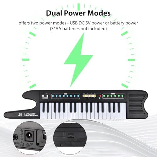 Btty 37キー電子キーボードピアノミニ電子オルガン楽器8トーン6リズム