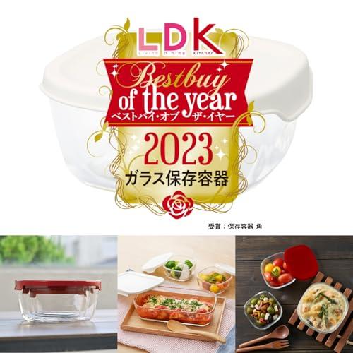 HAROハリオ耐熱ガラス製保存容器 丸 /M/ ホワイト 食洗器  M3018OW 3個セット |  | 01