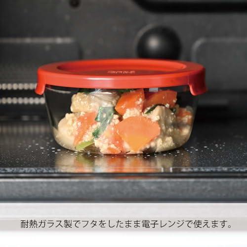 HAROハリオ耐熱ガラス製保存容器 丸 /M/ ホワイト 食洗器  M3018OW 3個セット |  | 04