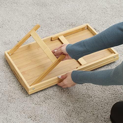 Fjiboeki 折りたたみ ベッドテーブル ローテーブル 幅50×奥行30×高さ5c