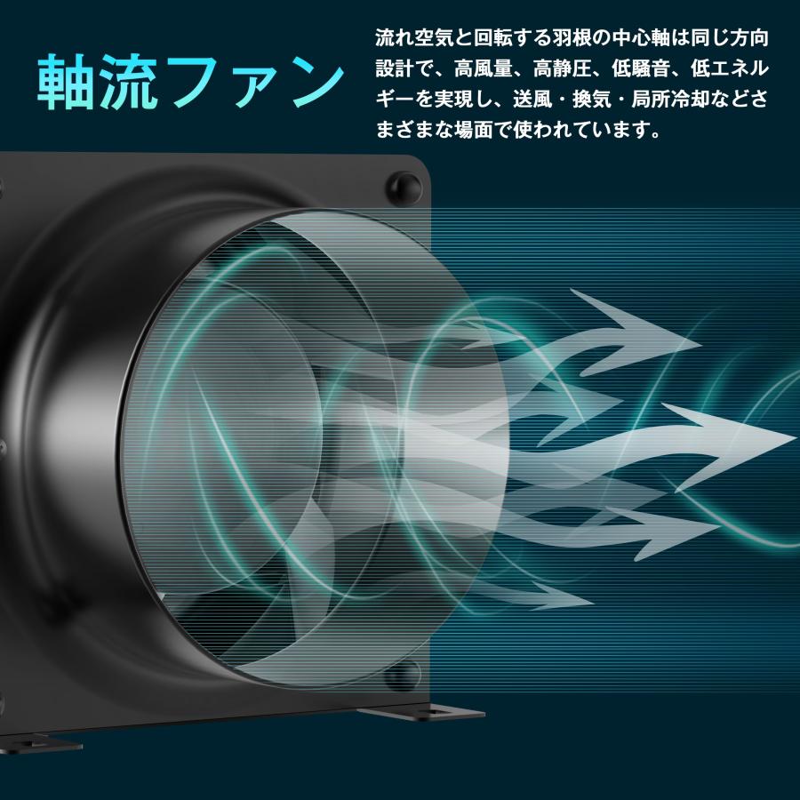 Okryain ダクトファン 100mm 換気扇 軸流ファン ダクト用換気扇 Okryain ダクトファン 100mm 換気扇 軸流ファン ダクト用換気扇