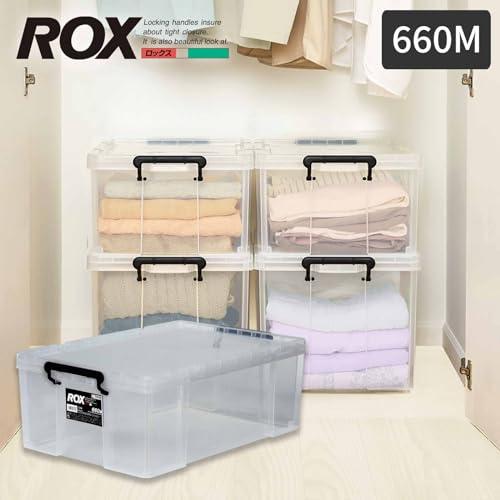 天馬 耐久性に特化した収納ボックス  防災 ロックス 660M クリアケース コンテナボックス 頑丈 衣装ケース プラケース ROX 幅44×奥 |  | 02