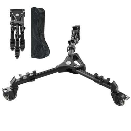 RU 高耐久ユニバーサル三脚ホイール 写真用三脚ドリー 強化アルミニウム 調節可能な脚 最大耐荷重15k ビデオカメラ/カメラ/写真/ビデオ A | 