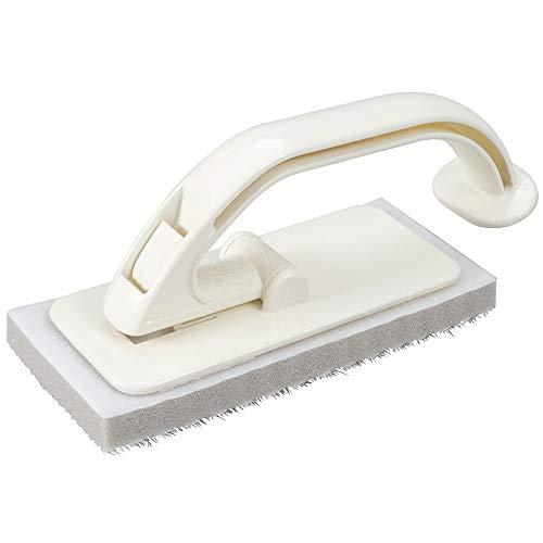 アズマ 浴室掃除用ブラシ 浴室床洗い スポンジ面:約7×16c 凸凹床のお掃除に ツンツンブラシが溝の奥まで入り込む 磁石で壁にピタッとくっつけ | 