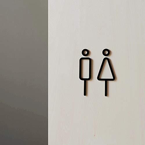 モヘイムMOHEM GN REROOM レストルーム トイレサイン Men Woen 男性 女性 黒 |  | 01