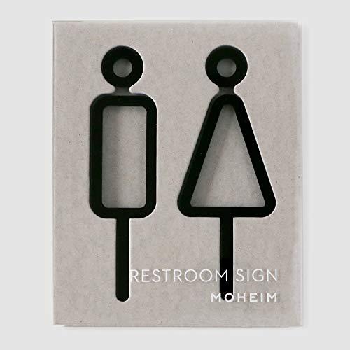 モヘイムMOHEM GN REROOM レストルーム トイレサイン Men Woen 男性 女性 黒 |  | 04