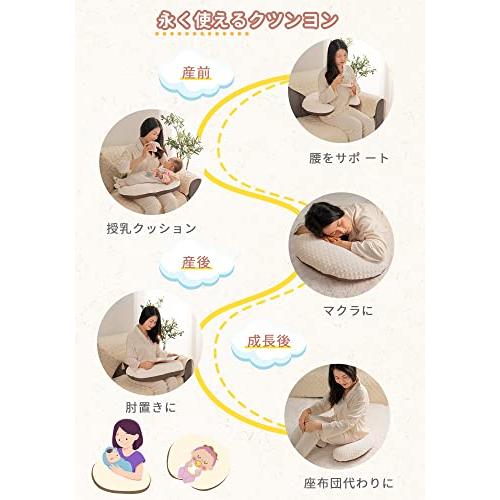 QUEEN ROE 授乳クッション 授乳枕 ベビークッション 抱き枕 妊婦 新生児 赤ちゃん クッション 硬め マタニティ ヘタリにくい かわい |  | 02