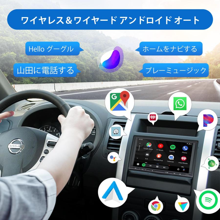 KASUVAR 2DIN7インチディスプレイオーディオ Androidカーナビ KAR7S 7