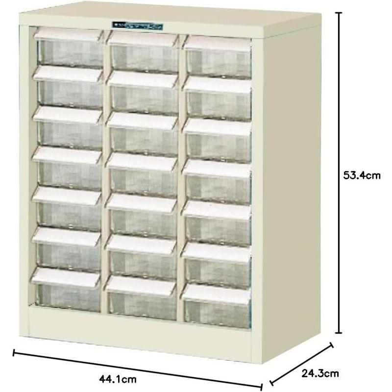 ホーザン(HOZAN)　パーツキャビネット　部品ケース　引出し21個　見出しカード、転倒防止用金具付　引出しストッパー付　B-413