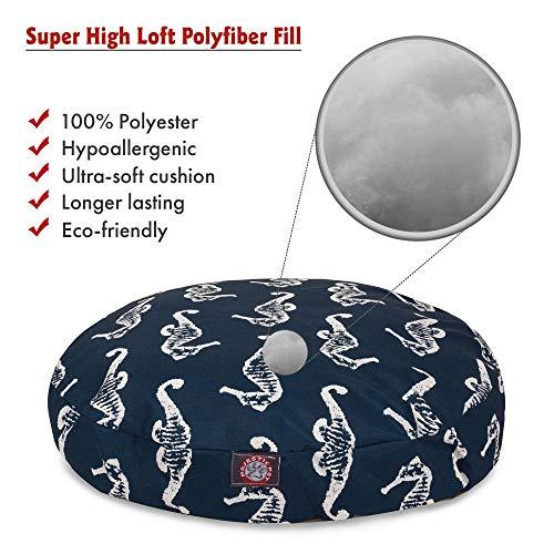 【並行輸入品】 Teal Sea Horse Medium Round Indoor Outdoor Pet Dog Bed With Remoの画像