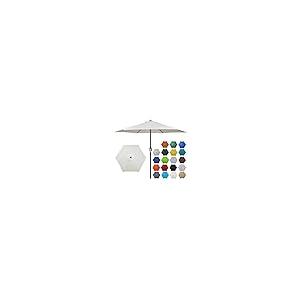 【並行輸入品】 Tempera 9フィート パティオLED傘 ライト付き | ソーラーアウトドア傘 | マーケットテーブルパラソル プッシュボタン