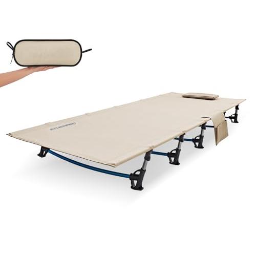 FUNDANGO キャンプ コット 200x69cm ロング ロー 軽量