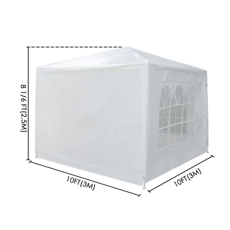 【並行輸入品】 QJBSAVVA 8.2x8.2ft Party Tent with Side Walls Green Outdoor Canoの画像