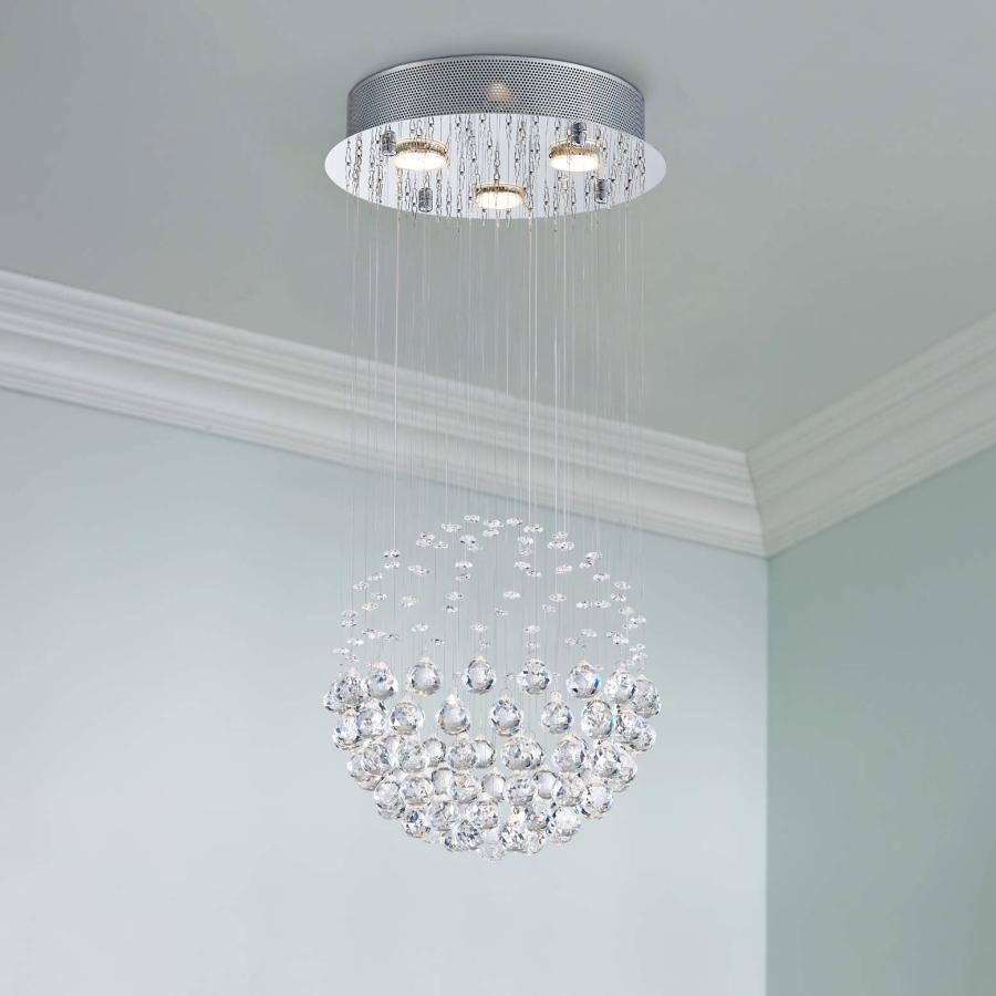 【並行輸入品】 Bestier Modern Crystal Round Raindrop Chandelier Lighting Flush_3